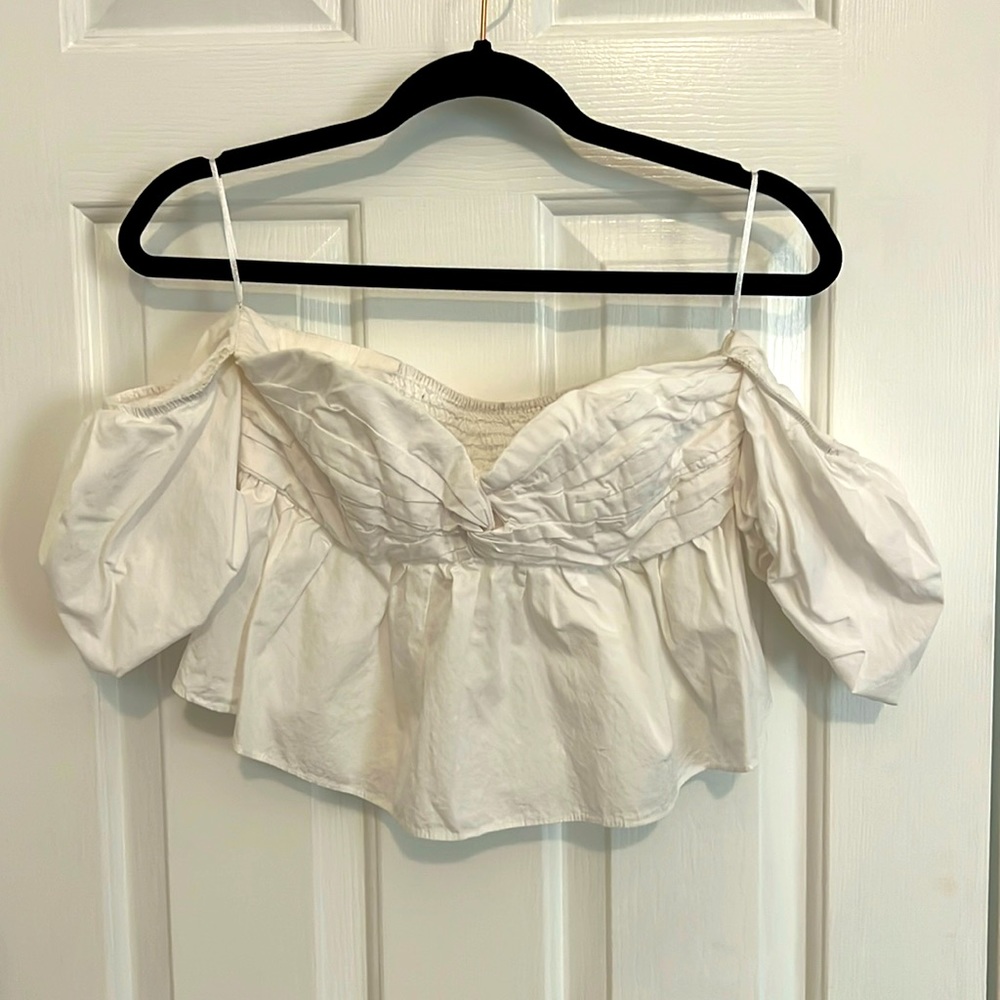 Zara white off-shoulder top